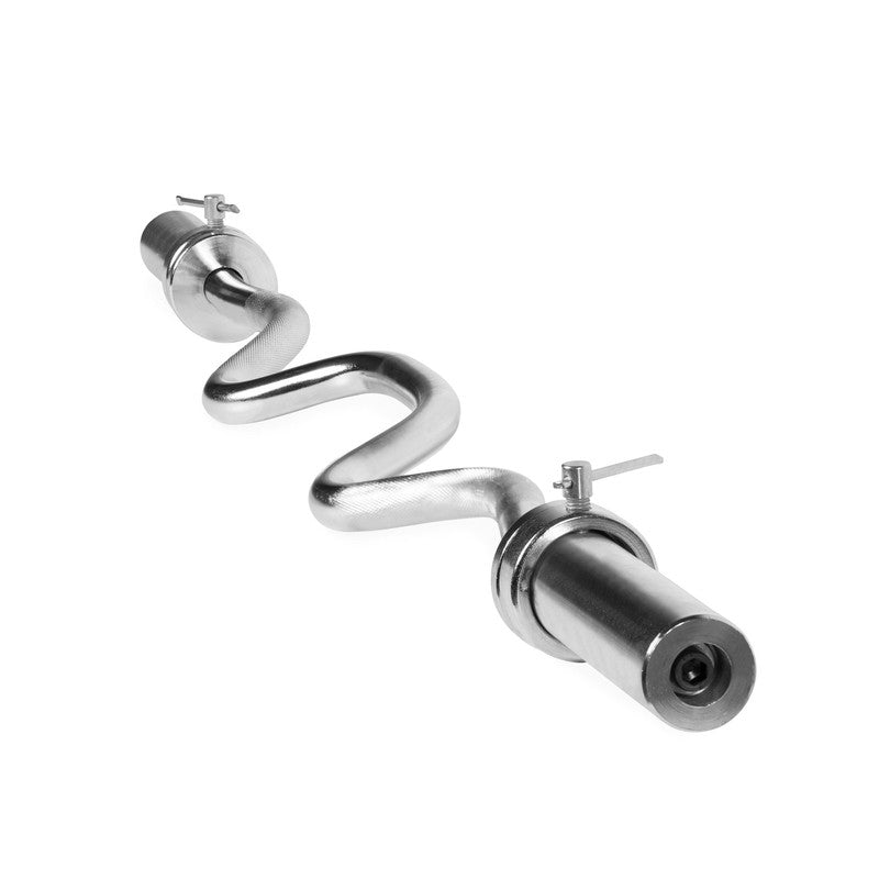 Barbell 48 In. Olympic Super Curl Weight Bar, Chrome8