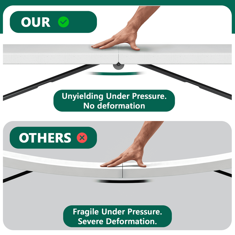 6FT Folding Table, Heavy Duty Portable Table, Waterproof HDPE, Foldable for Picn7