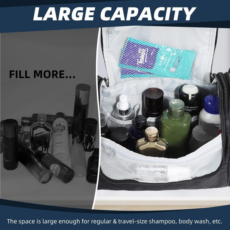 Large Hanging Toiletry Bag Travel Dopp Kit Water-Resistant for Men & Women Black4