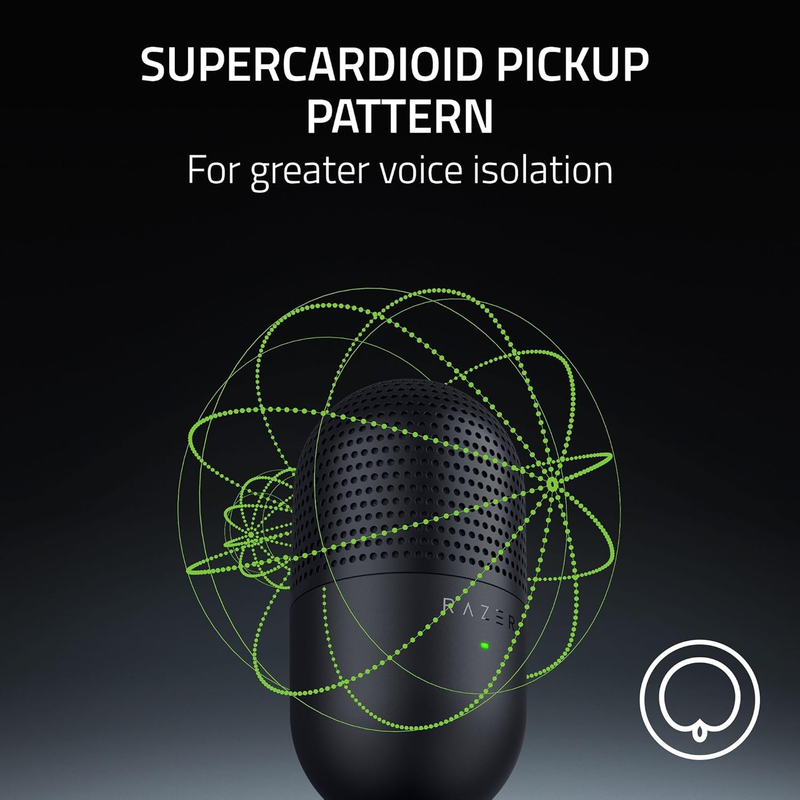 Seiren V3 Mini USB Microphone: Condenser Mic - Supercardioid Pickup Pattern - Ta2