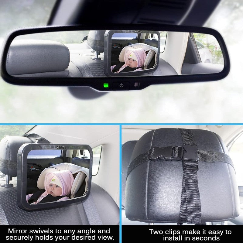 Baby Car Mirror – Shatterproof Safety Seat Mirror for Rear Facing Infants4