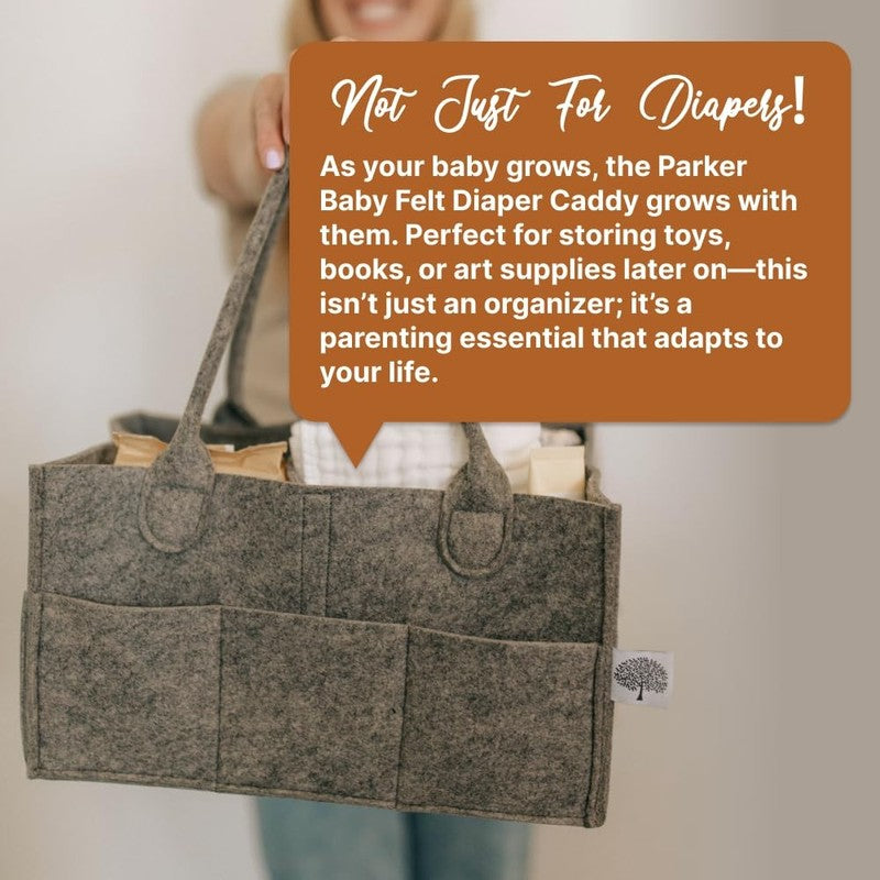Parker Baby Diaper Caddy Nursery Storage Bin & Car Organizer Charcoal6