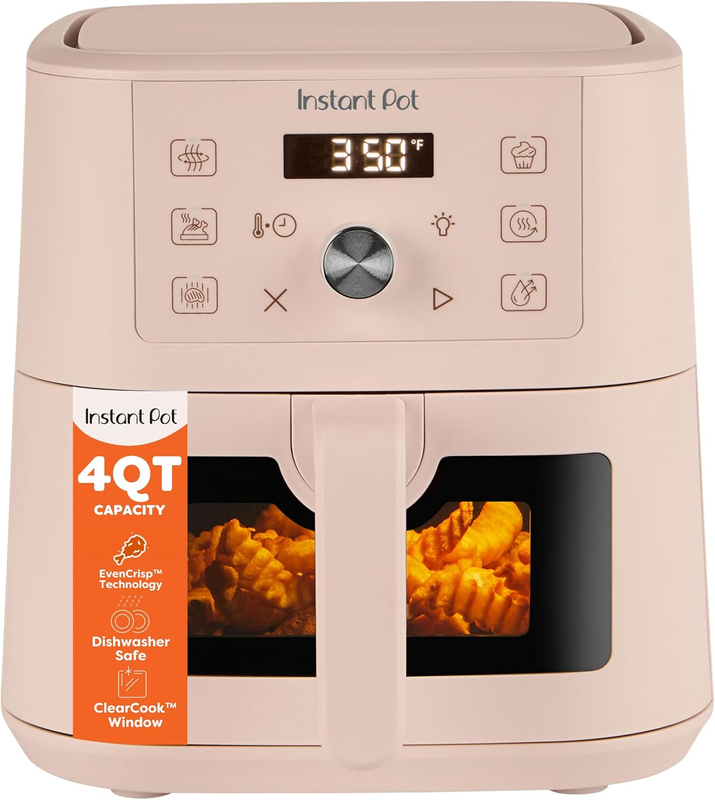 4Qt Vortex 6 in 1 Mini Air Fryer Air Fry Roast Bake Reheat Rosewater10