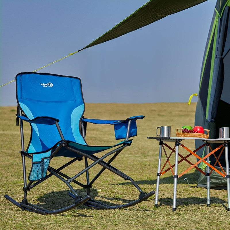 PORTAL Rocking Camping Chair, Portable Folding Rocker for Outdoor with Cup Holde5