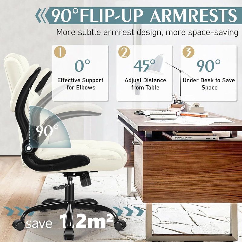 PU Leather Office Chair Ergonomic Swivel Desk Gaming Chair Wheels3