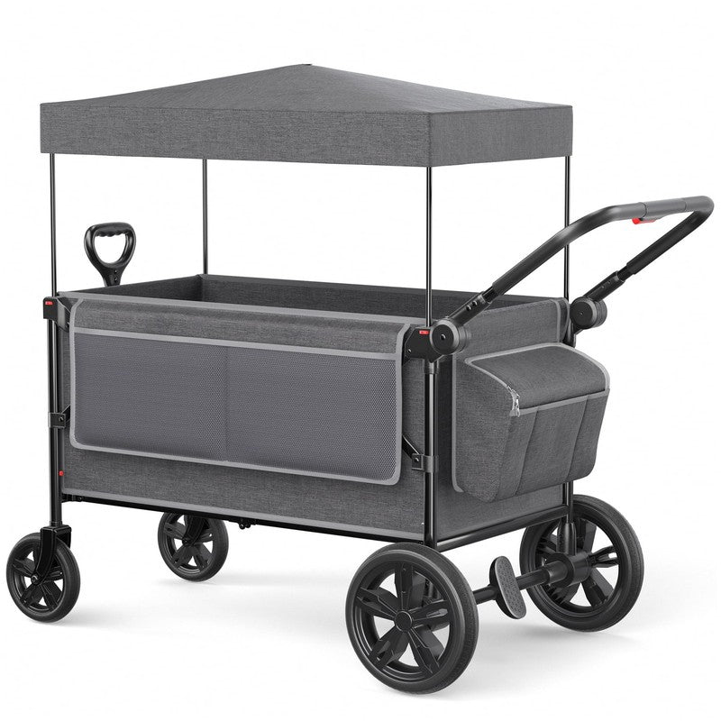 All-Terrain Stroller Wagon for Toddlers with Canopy, Parent Organizer, Adjustabl7