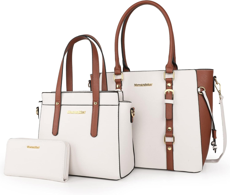 3PCS Purses for Women Tote Bag and Wallet Set Shoulder Satchel Handbags8