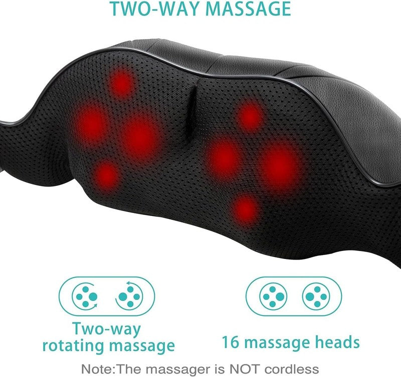Shiatsu Back and Neck Massager with Heat   Perfect Gift for Dad!2