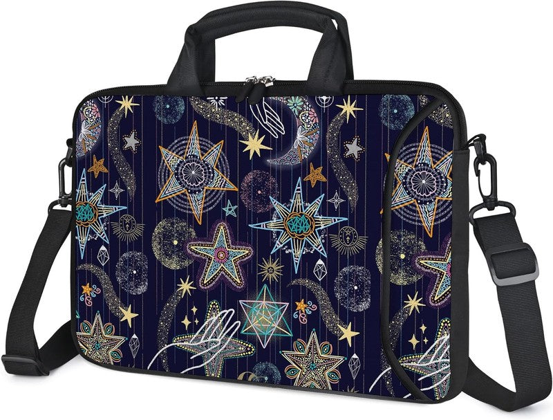 14 15.6 Laptop Sleeve Bag Stars Neoprene Carry Case w/ Handle Pocket3