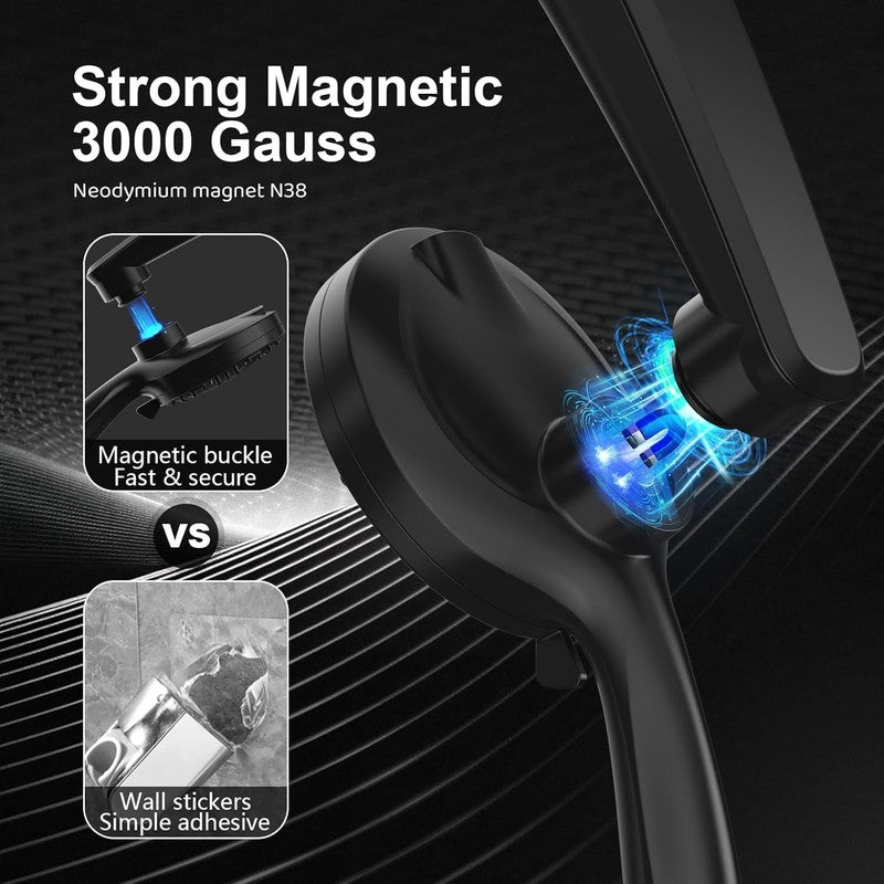 High Pressure Rain Shower Head w/ Handheld Combo Magnetic Docking & Power Jets2