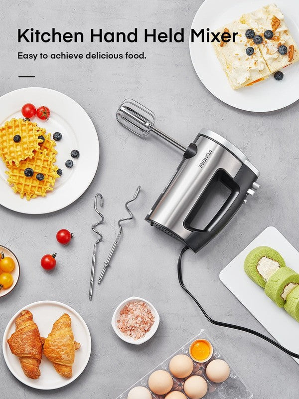 Hand Mixer Electric 6 Speed 300W Turbo Kitchen Handheld Mixer Self-Control Speed9