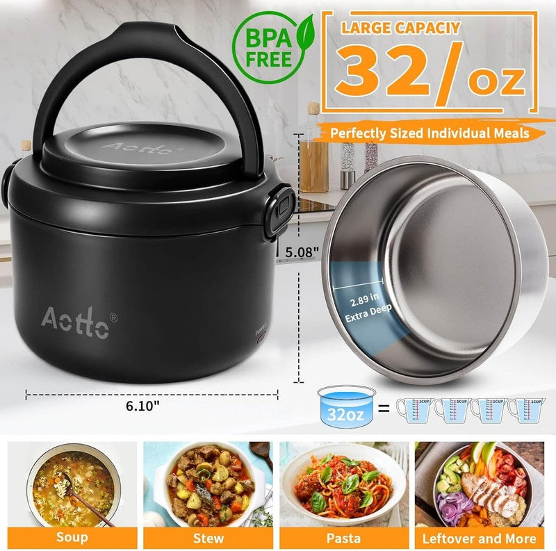 Electric Lunch Box 32 Oz Portable Food Warmer 3 in 1 12V 24V 110V Black2