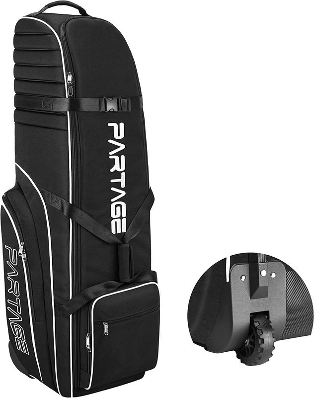 Golf Travel Bag w Wheels 900D Heavy Duty Oxford Fabric Airline Case Black0