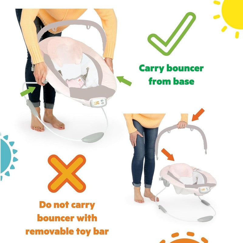 Baby Pooh Hunny Hues Bouncer with Soothing Vibrations, Unisex, Newborn+9