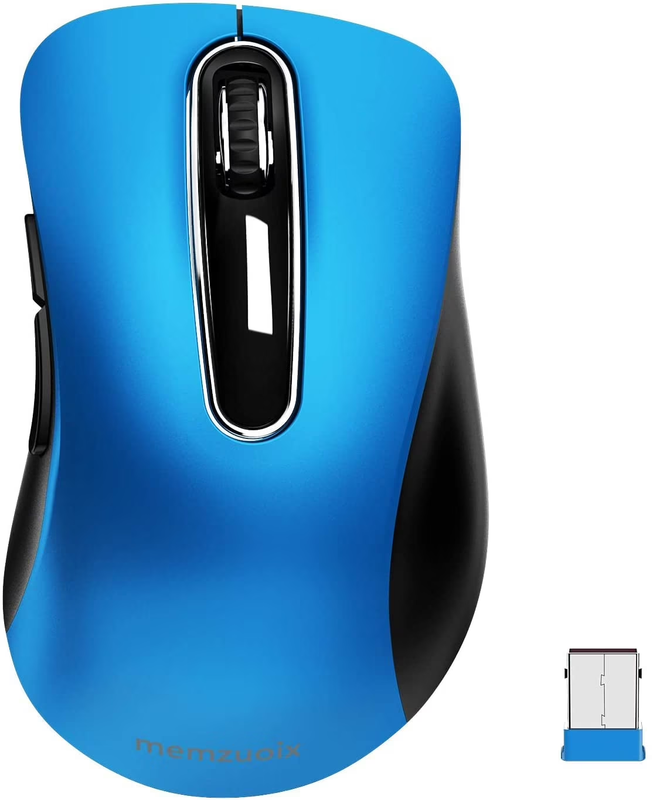 Wireless Optical Mouse 1400 DPI 5 Button USB Receiver for PC Laptop Blue3