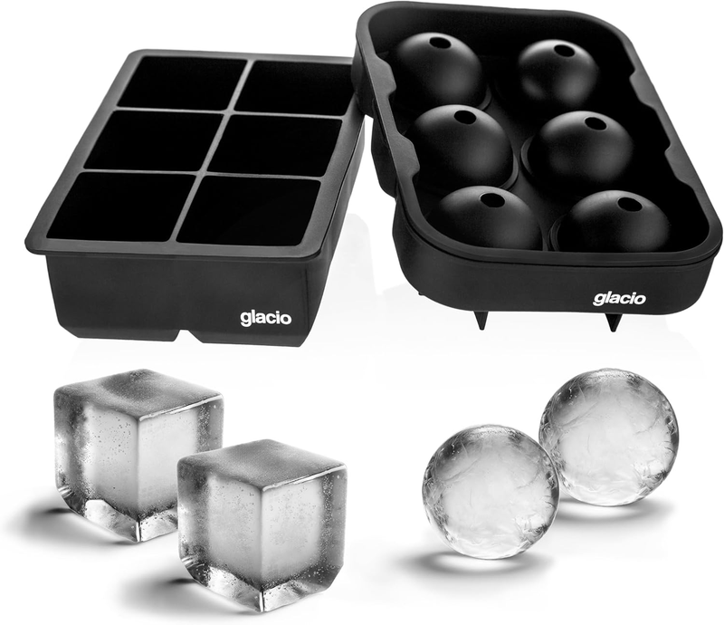 Silicone Ice Cube Trays – Large Silicone Molds for 2 Inch Ice Cubes and Spheres 9