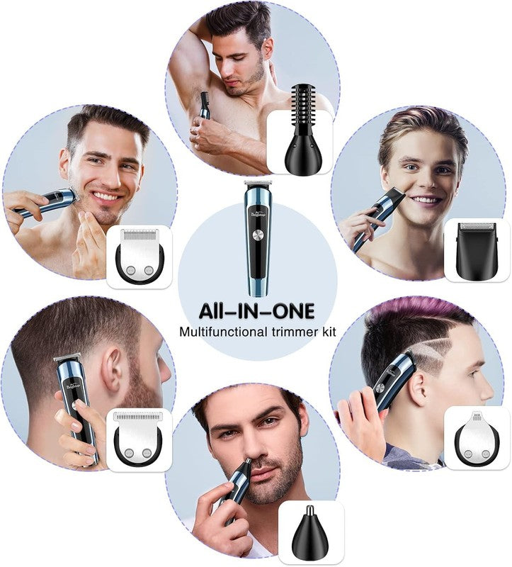 Waterproof Beard Trimmer for Men with LED Display & Cordless Grooming Kit7