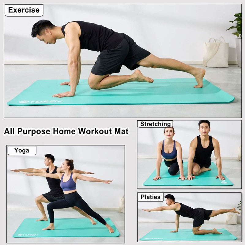 Extra Large Yoga Mat 78"X51" Thick 1/2" NBR Foam Exercise Workout Mats for Home5