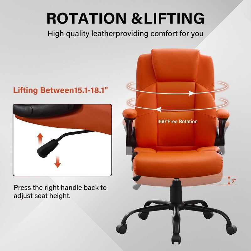 Leather Office Chair, Big and Tall Office Chair 400LBS Wide Seat Ergonomic Compu5