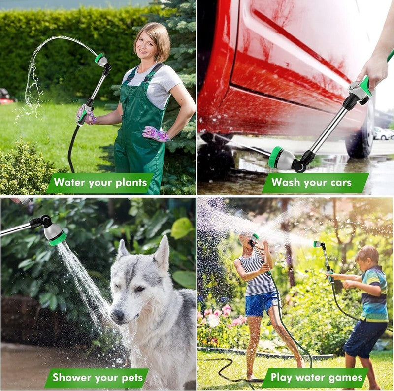 Heavy Duty Metal Watering Wand with 7 Spray Patterns and 180° Swivel Head6