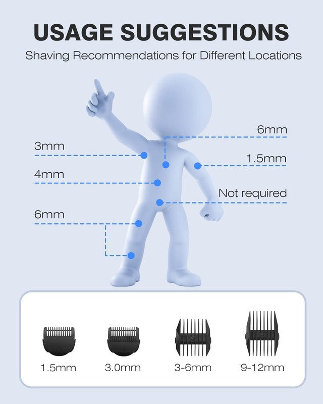 Manscape Body Hair Trimmer for Men - Waterproof Electric Shaver Kit5