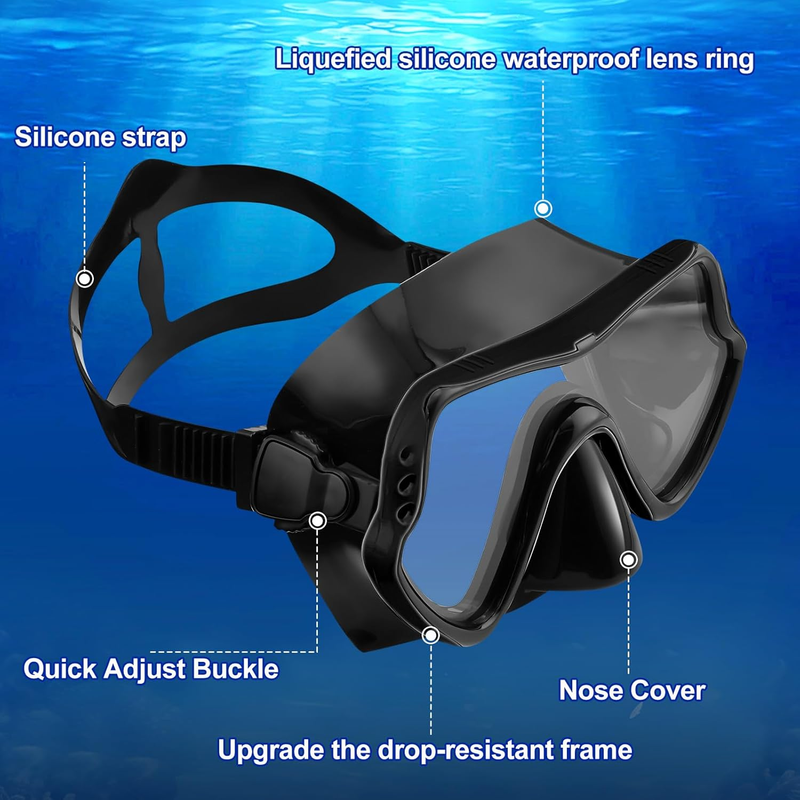 6 Pack Swim Goggles with Nose Cover Anti-Fog Leakproof Diving Mask for Adults Yo3