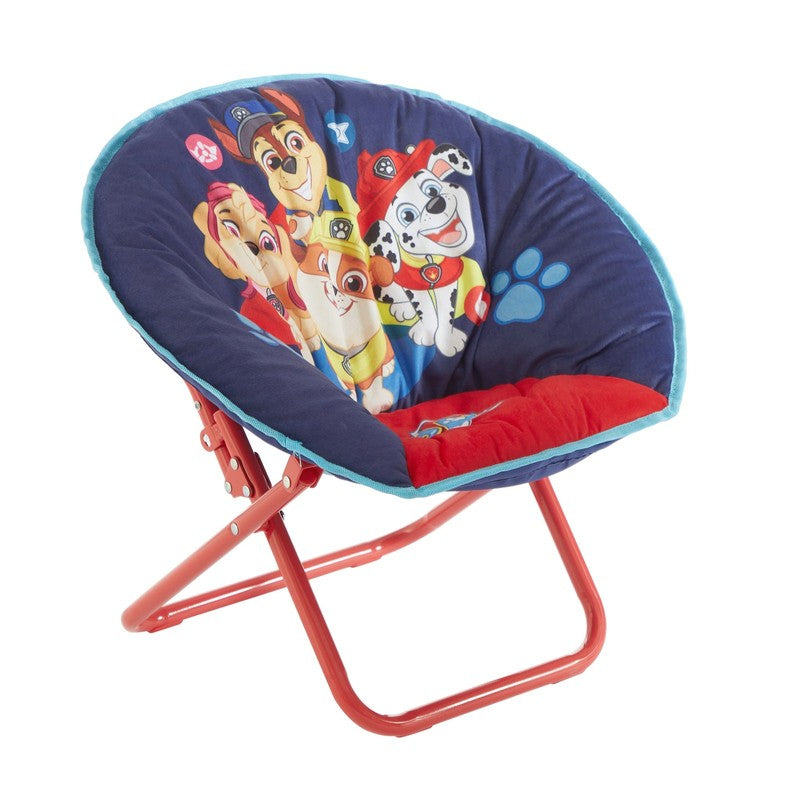 S Paw Patrol 19" Toddler Mini Saucer Chair, Blue Polyester2
