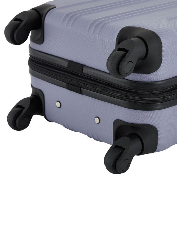 20 Inch Expandable Rolling Hard Side Carry On Luggage Blue Granite5