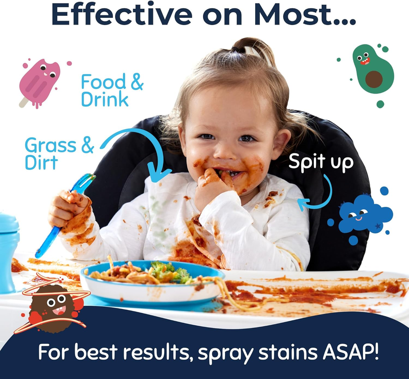 Messy Eater Stain Treater Spray 4oz 2 Pack Baby Food Grease Remover3