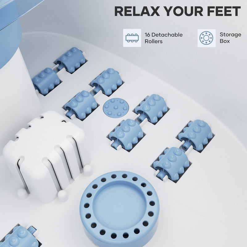 Foot Spa Bath Massager with Heat, Bubbles & Vibration – Blue for Relaxation2