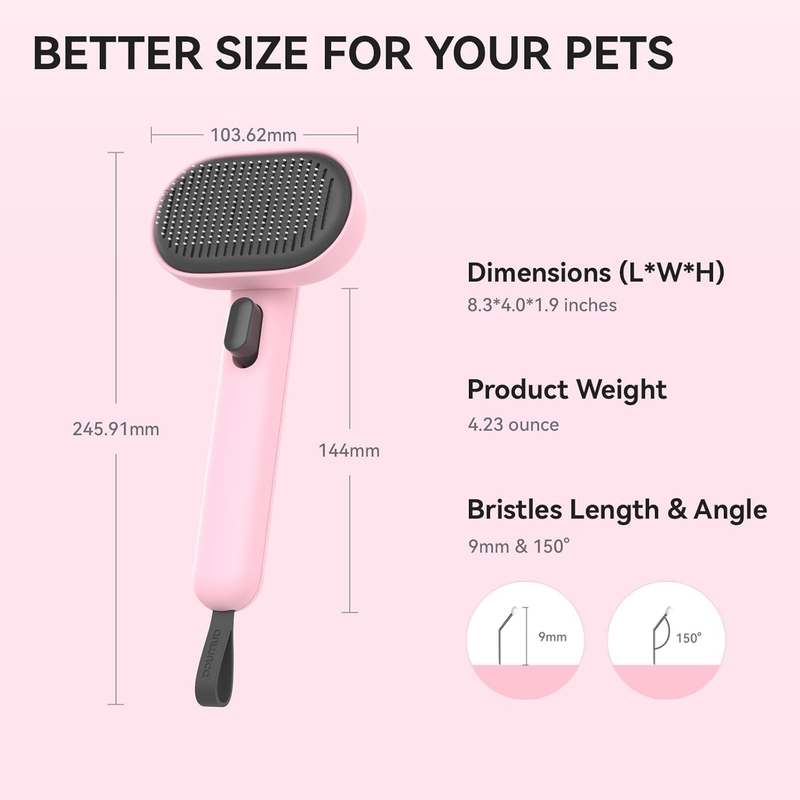 Cat Brush Shedding Long Short Hair Dog Brush Removes Loose Fur Massage Pet Brush8