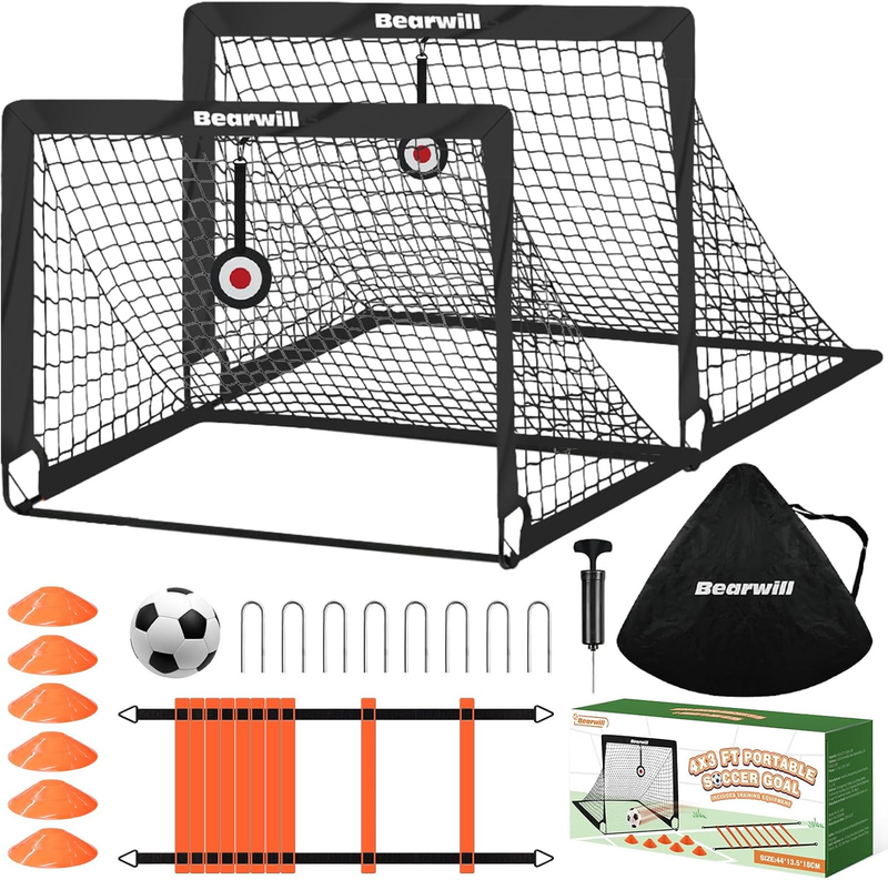 Soccer Goal, Kids Soccer Goals for Backyard Set of 2, 4X3Ft Portable Soccer Goal10