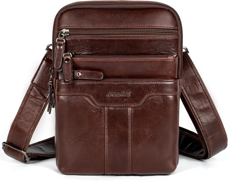 Leather Messenger Bag Men Small Sling Shoulder Crossbody Man Purse Pack7