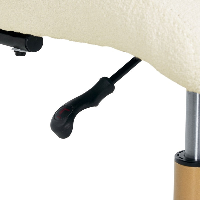 Bouclé Armless Office Chair for Adults and Teens, Cream4