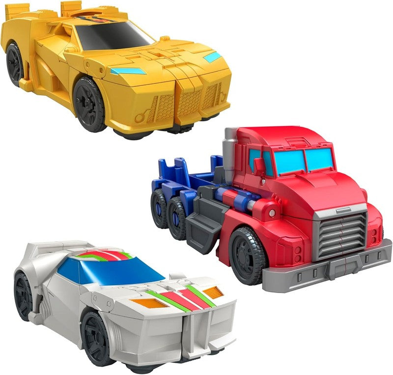 Transformers 1 Step Flip Heroes 3 Pack, 4 Inch Wheeljack, Bumblebee, 1