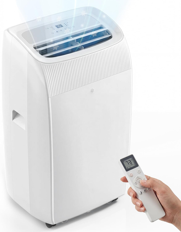 14000 BTU Portable Air Conditioner Quiet AC Unit Cools 700 Sq Ft0
