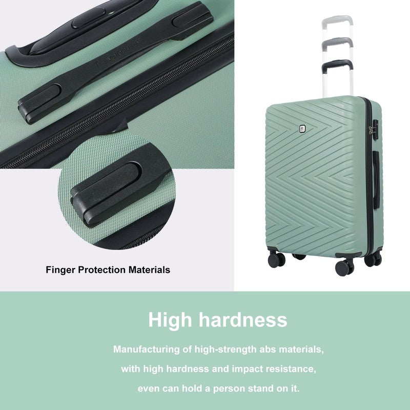 4 Piece Hardshell Luggage Set Hardside Lightweight Suitcase with TSA Lock Spinne3