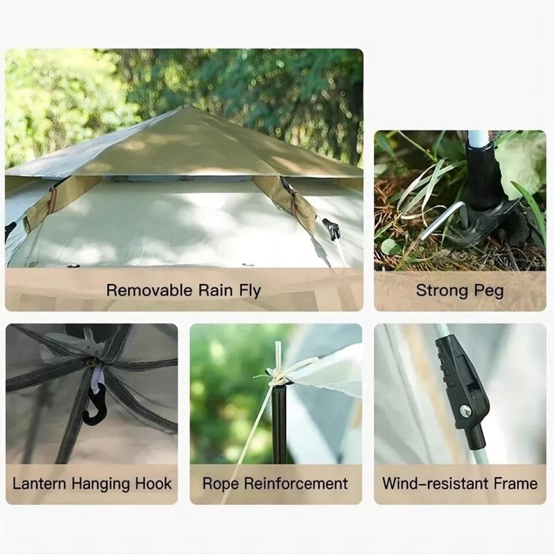 4-6 Person Tents for Camping,Portable Waterproof Large Glamping Tents for Outdoo3