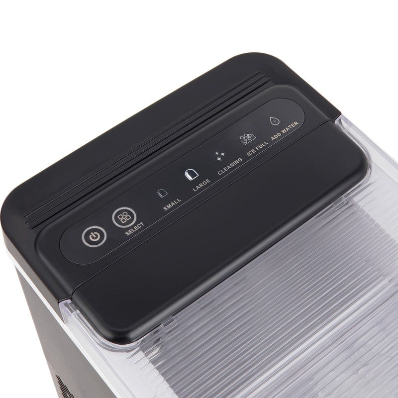 Countertop Ice Maker, Rich Black, 9 Bullet Cubes, 2 Ice Sizes, 26 Lbs/24H with R9