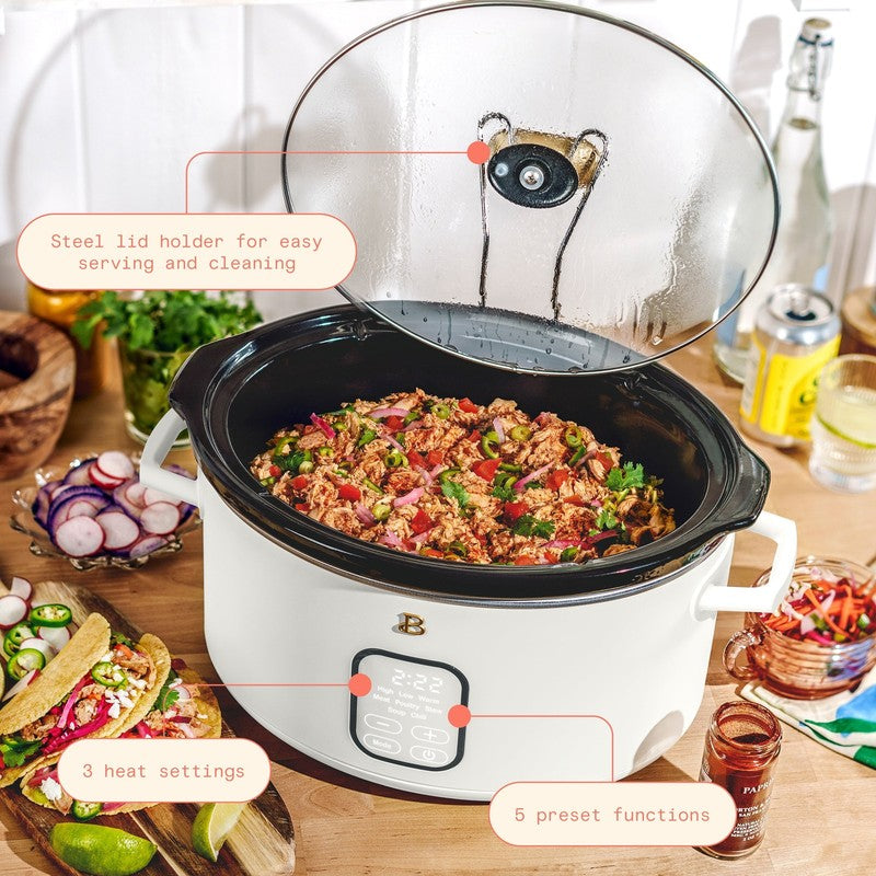 6 Qt Programmable Slow Cooker, White Icing by Drew Barrymore1