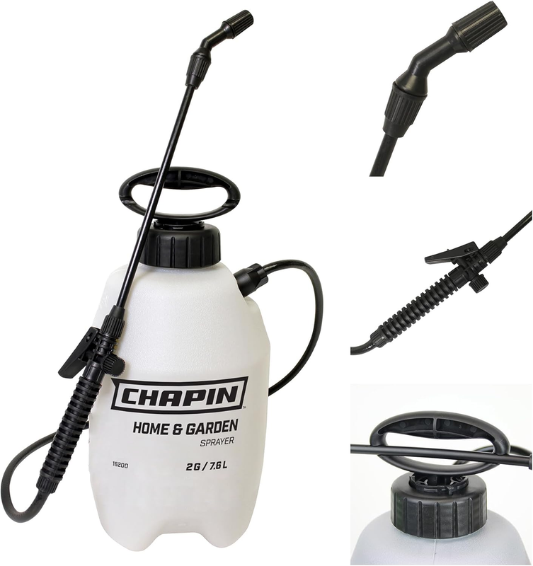 2 Gallon Garden Pump Sprayer Ergonomic Handle Adjustable Nozzle White9