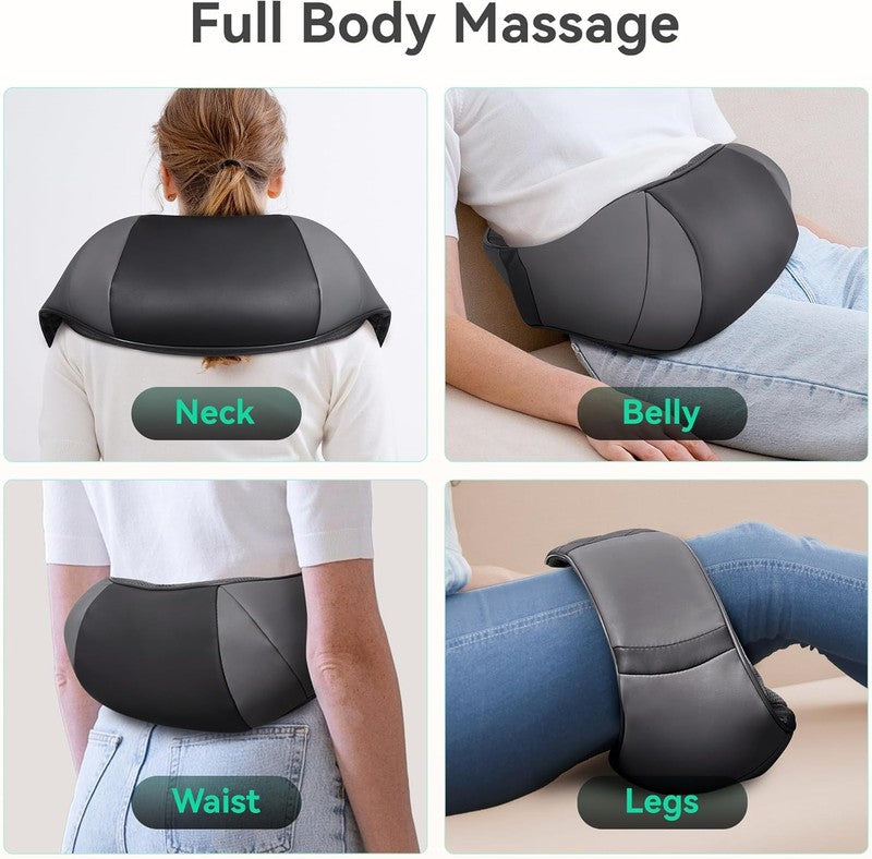 Cordless Shiatsu Neck Back Massager w/ Heat Deep Kneading Pain Relief4