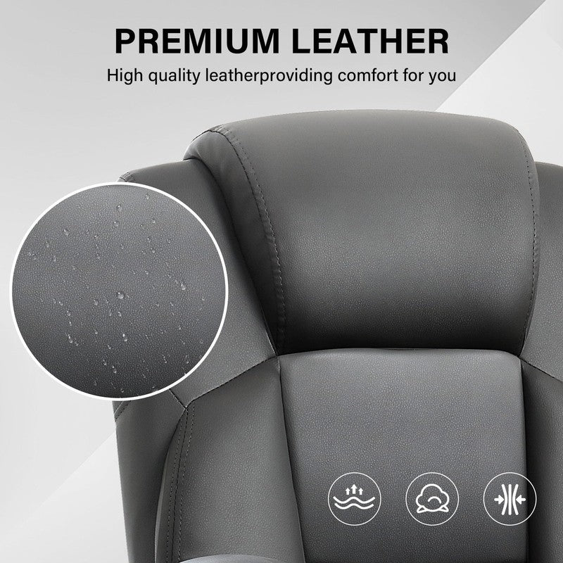 Leather Office Chair, Big and Tall Office Chair 400LBS Wide Seat Ergonomic Compu8