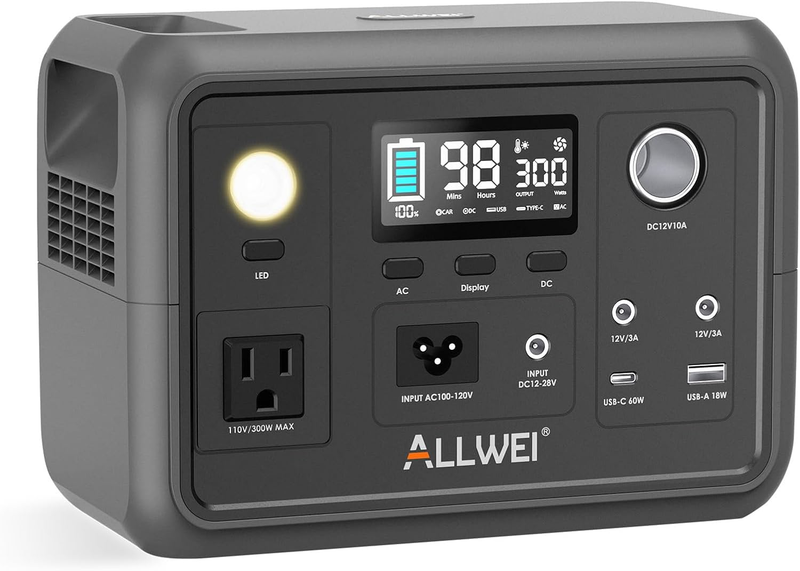 300W Portable Power Station 256Wh Solar Generator LiFePO4 Camping Backup Power10