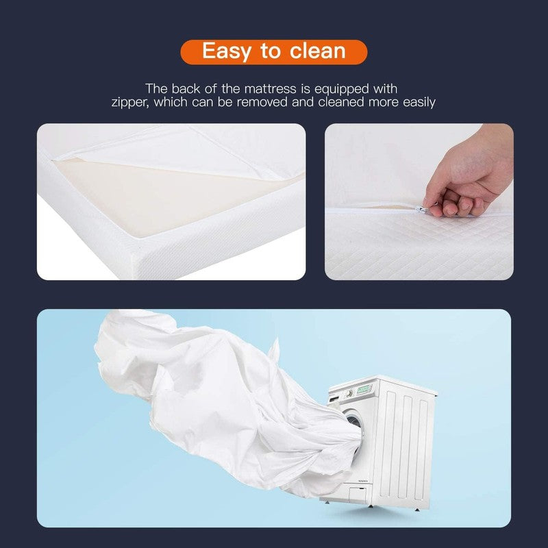 | 8 Inch Twin Mattress | Medium Firm | Gel Memory Foam Mattress | White | Bed in5