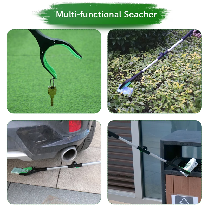 32in Reacher Grabber Tool Trash Claw Aluminum Pickup Assist Green8