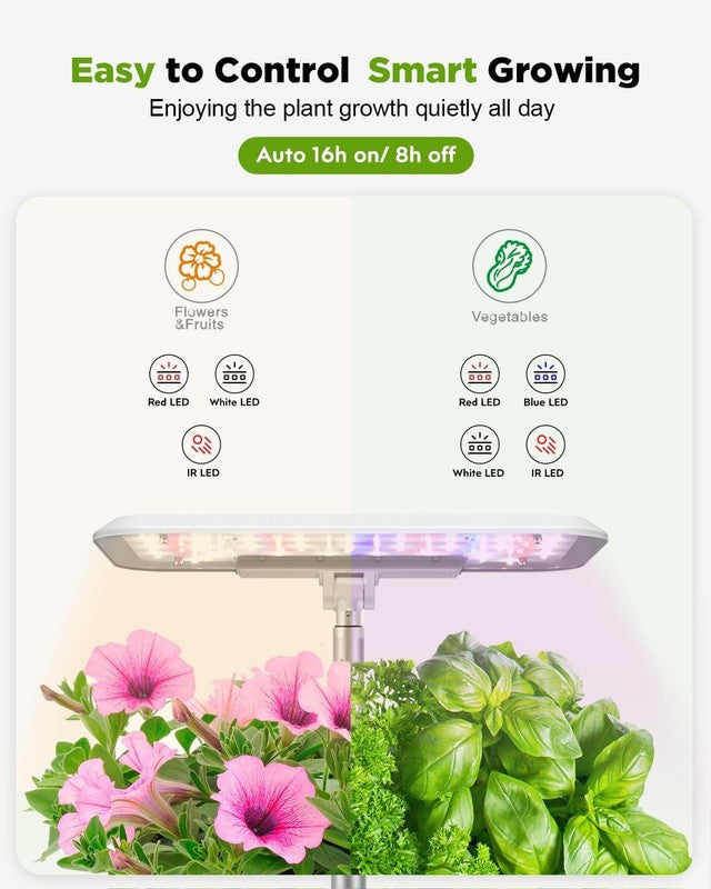 8 Pod Hydroponics Growing System Indoor Herb Garden LED Grow Light Timer3