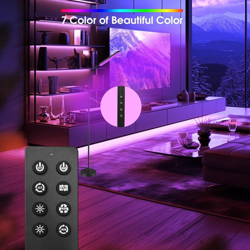 Floor Lamps, RGB Color Changing Dimmer Bright LED Floor Lamp with Stepless Adjus1