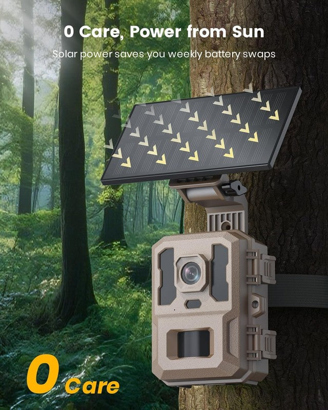 4K UHD Solar Trail Camera 64MP Night Vision 0.1S Trigger App Control IP66 32GB1