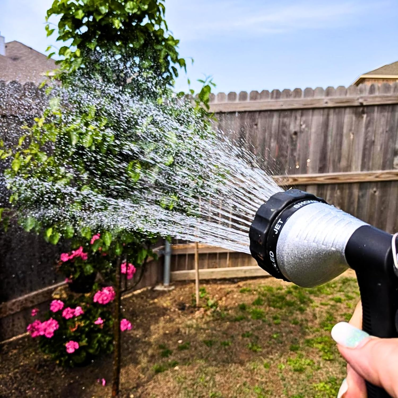 Metal Garden Hose Nozzle with Adjustable Spray for Plants, Cars & Pets1